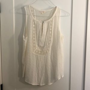 Anthropologie Meadow Rue Sheer Ivory Blouse - M